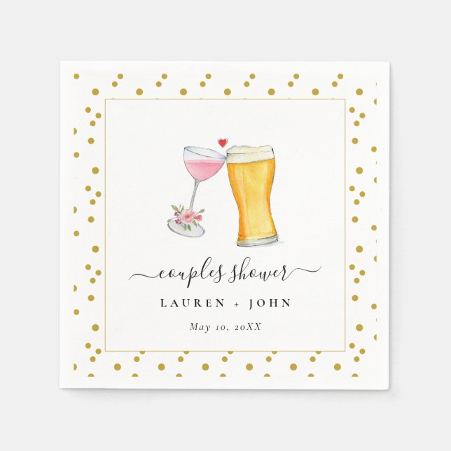 Guardanapo De Papel Bolhas e chás de Breve Casais Nápoles (Frente)