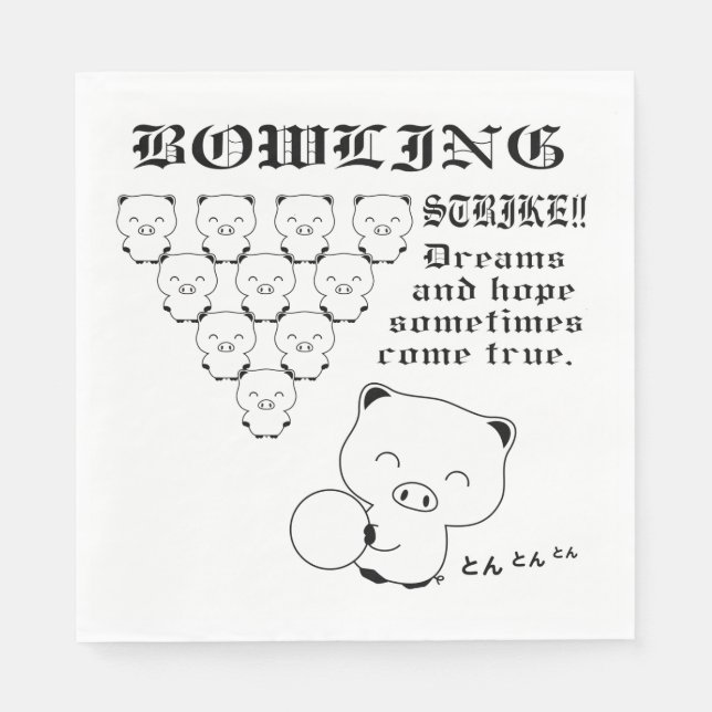 Guardanapo De Papel Boliche Tee (Frente)