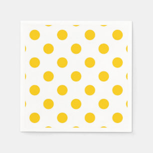 Guardanapo De Papel Bolinhas Amarelas de Fundo Branco
