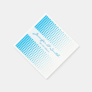Guardanapo De Papel Bolinhas Azul Branco Moderno