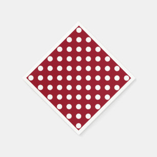 Guardanapo De Papel Bolinhas brancas em vermelho