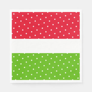 Guardanapo De Papel Bolinhas com Verde limão Vermelho Vermelho Brilhan