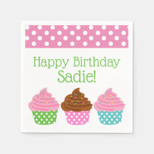 Guardanapo De Papel Bolinhas Cupcakes Partido Personalizado Napkins