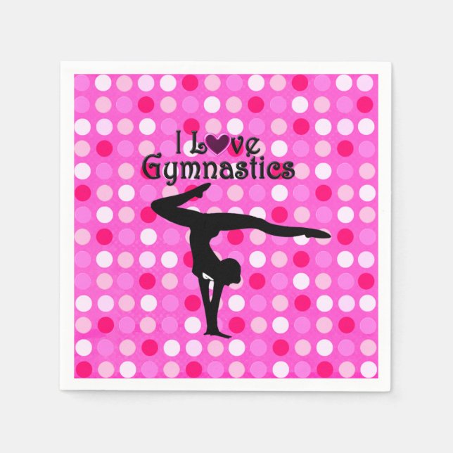 Guardanapo De Papel Bolinhas DE PINK EU AMO PAPEL GYMNASTICS (Frente)