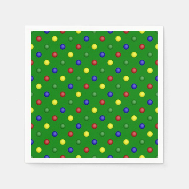 Guardanapo De Papel Bolinhas Primárias — Livro Verde Nápoles (Frente)