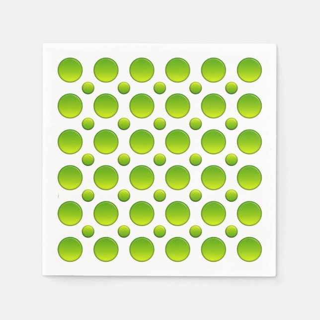 Guardanapo De Papel Bolinhas verdes. (Frente)