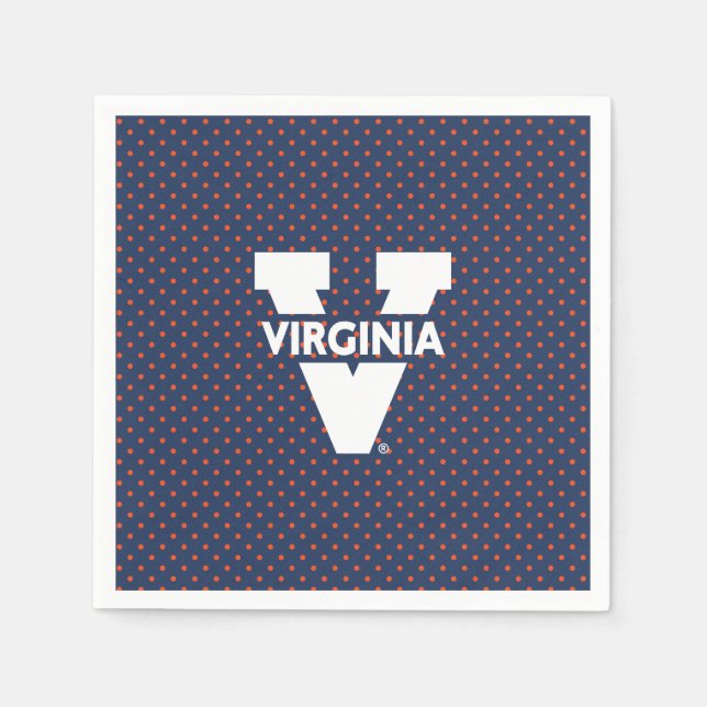 Guardanapo De Papel Bolinhas Virginia Cavaliers (Frente)