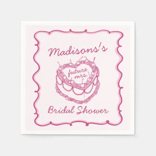 Guardanapo De Papel Bolo Bridal de Bolo de Bolo de Bolo de Cereja Retr