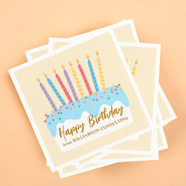 Guardanapo De Papel Bolo de Aniversário Chic Personalizado Festa de Es