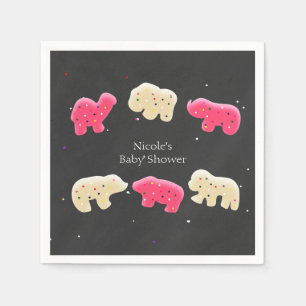 Guardanapo De Papel Bolo de Aniversário de 1 Ano Animal Cookies Sprink