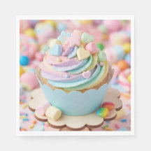 Bolo de Aniversário Pastel de Marshmallow Arco-íri