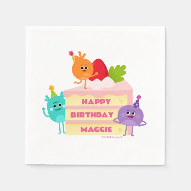 Guardanapo De Papel Bolo de Bumble Super Simples (Frente)