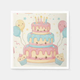 Guardanapo De Papel Bolo Fofo e Cupcakes