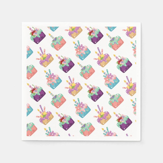 Guardanapo De Papel Bolos de Celebração (Frente)
