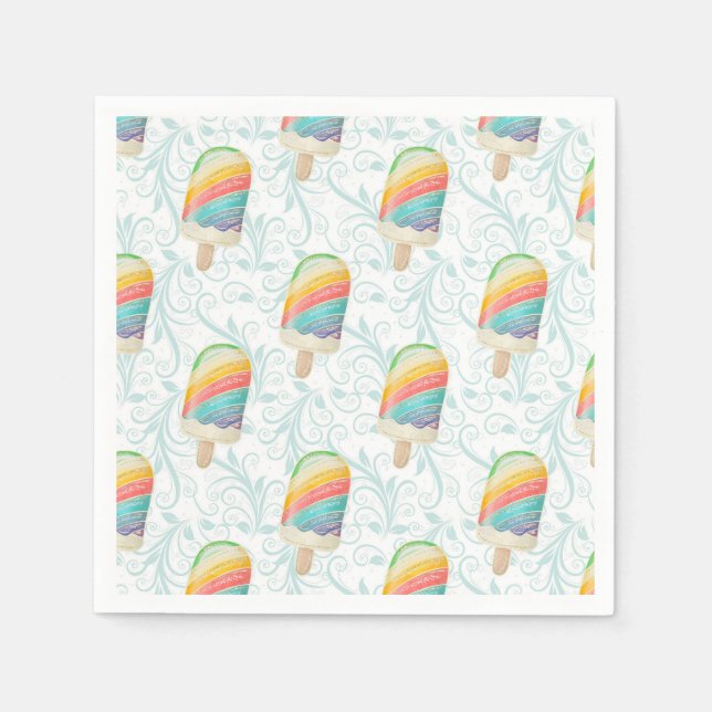 Guardanapo De Papel Bolsa de Arco-Íris de Verão e Papel de Sucatas (Frente)