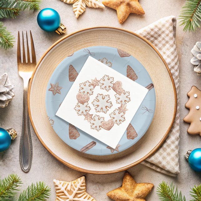 Guardanapo De Papel Bolsa de Natal (Square Christmas Cookie Napkin)
