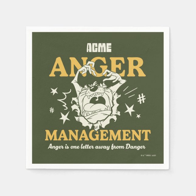 Guardanapo De Papel BOLSAS DE CARRO™ |TAZ™ ACME Anger Management (Frente)