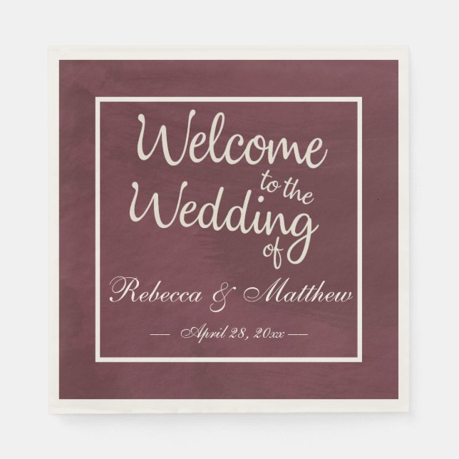 Guardanapo De Papel Bolso de Borgonha e Glitter Dourado (Frente)