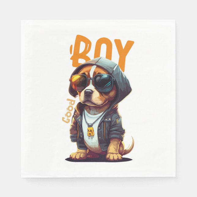 Guardanapo De Papel Bom Cachorro Cachorro Bonito (Frente)