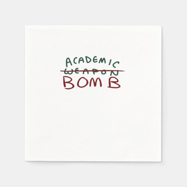 Guardanapo De Papel Bomba Acadêmica Superdimensionada (Frente)