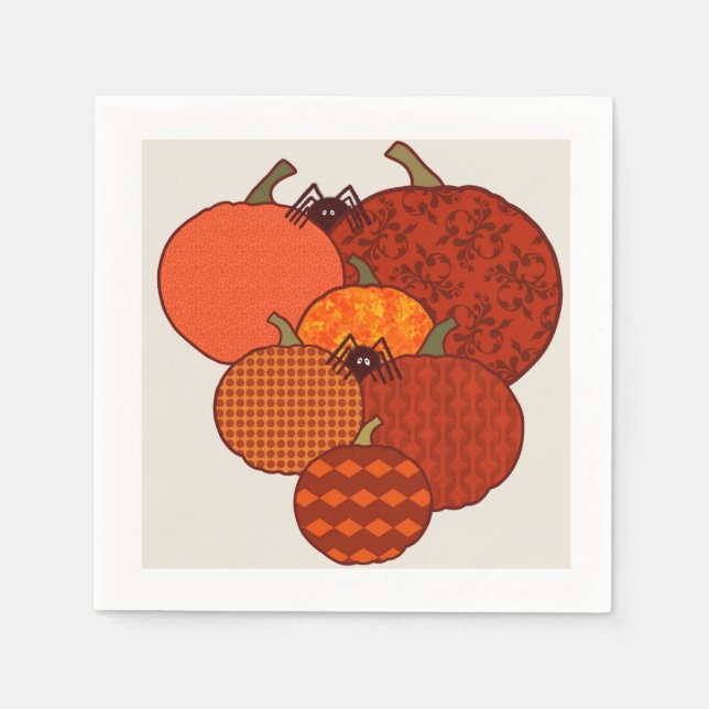 Guardanapo De Papel Bombas texturizadas com aranhas felpudos (Frente)