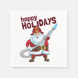 Guardanapo De Papel Bombeiro do Natal Santa Claus