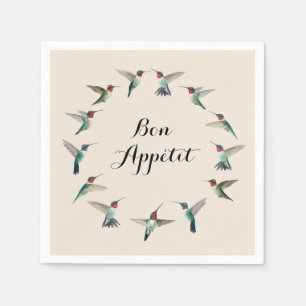 Guardanapo De Papel Bon Appétit - Hummingbird com garganta de rubi