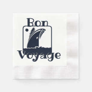 Guardanapo De Papel Bon voyage do navio de cruzeiros