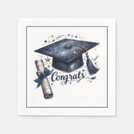 Guardanapo De Papel Boné de formatura e Diploma