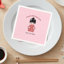 Boneca Kokeshi - aniversário personalizado