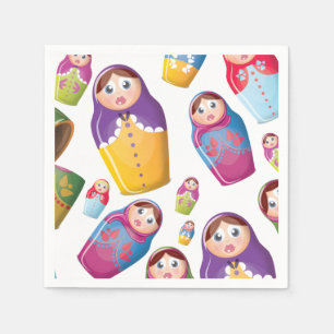 Guardanapo De Papel Bonecas de Matryoshka, bonecas do russo do