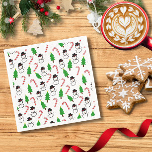 Guardanapo De Papel Boneco de Neve Árvore de Natal Cana de Açúcar Chee