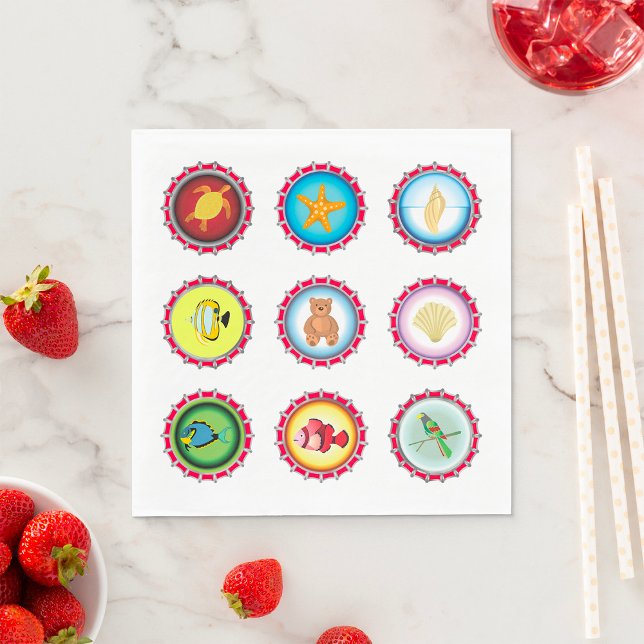 Guardanapo De Papel Bonés de garrafas tropicais (Criador carregado)