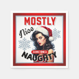 Guardanapo De Papel Bonita, às vezes travessa, pinta de Natal retrô