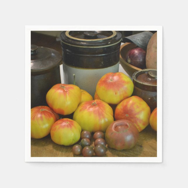 Guardanapo De Papel Bonita colheita de tomate (Frente)