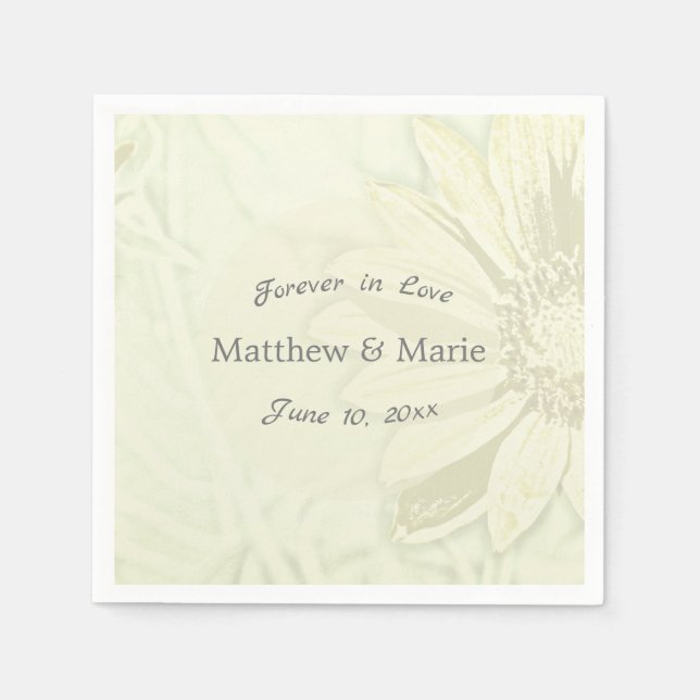 Guardanapo De Papel Bonita design Floral de Girassol (Frente)