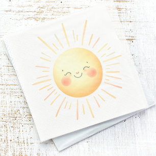 Guardanapo De Papel Bonita Sorriso Amarelo Amarelo Moluz Crianças Dive