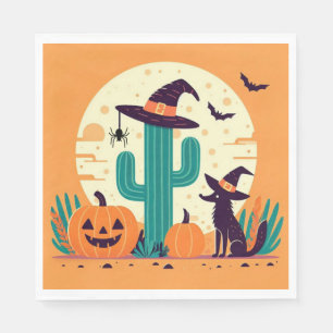 Guardanapo De Papel Bonita, sudoeste do deserto do Halloween/cacto