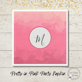 Guardanapo De Papel Bonito a rosa com monograma