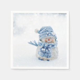 Guardanapo De Papel Bonito boneco de neve no Natal