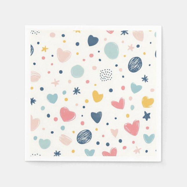 Guardanapo De Papel Bonito Cartoon Sky (Frente)