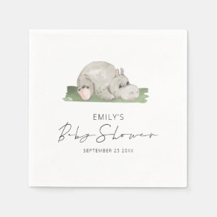 Guardanapo De Papel Bonito Chá de fraldas Hippo Napkins
