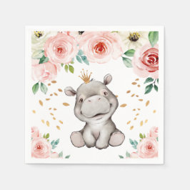 Guardanapo De Papel Bonito Chá de fraldas Hippo Napkins