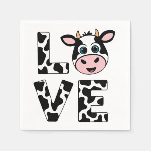 Guardanapo De Papel Bonito Eu Adoro Vacas