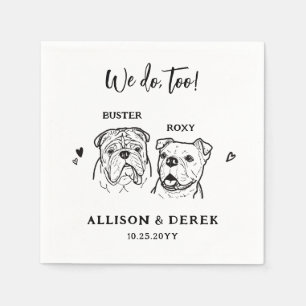Guardanapo De Papel Bonito Fazemos 2 Cachorros Ingleses Casamento De C