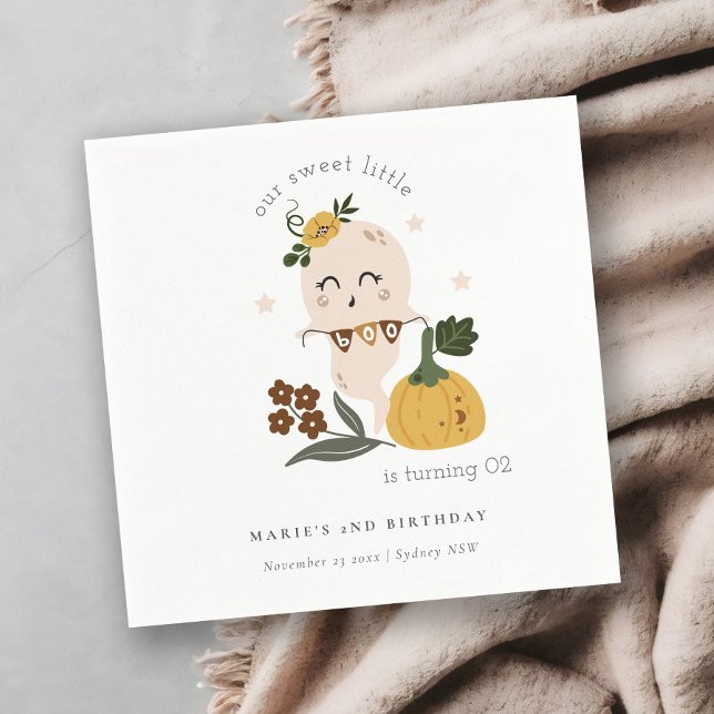 Guardanapo De Papel Bonito Halloween Fantasma Pequeno Boo Qualquer Ida (Criador carregado)