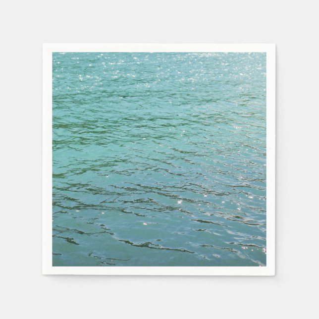 Guardanapo De Papel Bonito Papel Azul-Água Napkin (Frente)