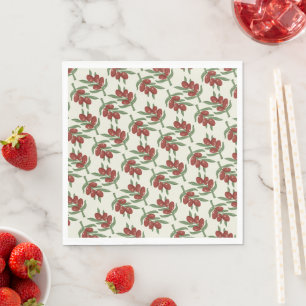 Guardanapo De Papel Bonito Papel-Padrão Oleícola Vermelho Nápoles