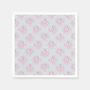 Guardanapo De Papel Bonito Pastel Kawaii Bunny Dot Mandala Art Fans