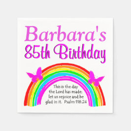 GUARDANAPO DE PAPEL BONITO PERSONALIZE O 85.O ANIVERSÁRIO CHRISTIAN NA